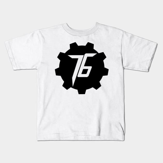 76-Black Kids T-Shirt by KingVego